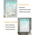 thumbnail image 3 of Turquoise Polka Dot Tie Up Curtains for Window, Thermal Insulated Balloon Shade Adjustable Rod Pocket Curtains Valance Panels for Kitchen Bathroom Cafe 52 x 45 Abstract Modern Art Dots Watercolor, 3 of 6