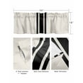 thumbnail image 5 of Black Geometric Stripe, Kitchen Curtain Valances for Windows Farmhouse Short Curtains, Abstract Farmhouse Style Rod Pocket Valance Curtain for Bedroom Cafe Living Room 42"x18", 5 of 8