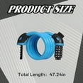 thumbnail image 2 of MELIVO Bike Lock,47.24" Cable Lock,Cable Bicycle Lock Scooter Locks Anti Theft,Blue, 2 of 7