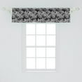 thumbnail image 2 of Ambesonne Vintage Palm Window Valance, Jungle Scene Island, 42" x 12", Charcoal Grey and White, 2 of 3