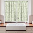 thumbnail image 2 of Ambesonne Botanical Kitchen Curtains, Exotic Plants Leaf Doodle, 55"x45", Off White Fern Green, 2 of 3