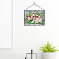 thumbnail image 3 of Panel atrapasol de de 8x6 pulgadas, para colgar ventanas, decoración para ventanas/pared - Peony Peonía Sunnimix panel de cortinas de ventana, 3 of 7