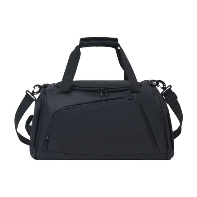 Bolsa de gimnasia, bolsa de lona de viaje portátil para hombres, mochila para llevar durante la noche en la noche para la mochila para el gimnasio Negro