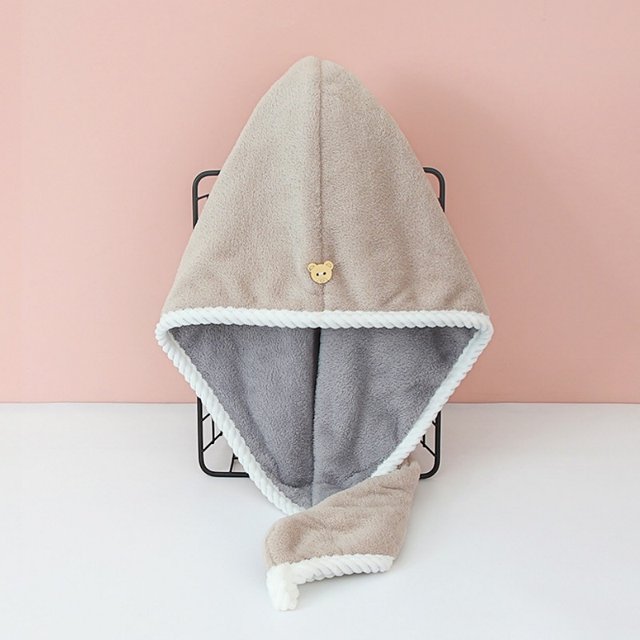 1 Uds. Toalla para el cabello para mujer, turbante para secar el cabello, gorro de toalla para el cabello de poliéster de secado rápido, gorro de baño, gorro de toalla sólido, súper absorción