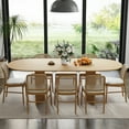 thumbnail image 3 of Brix 79"x33.5" Soild Wood Dining Table Oval Kitchen Table, Oak, 3 of 7