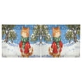 thumbnail image 6 of Wobogo Snowy Plump Orange Cat Kitchen Curtains 2 Piece Set Farmhouse Country Style Light Filtering Small Window Drapes Suitable for Bathroom Laundry Room and RV 27x24in, 6 of 9