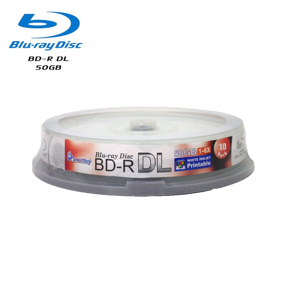 Smartbuy 40-disc 50gb 6x Blu-ray Bd-r Dl Dual Layer Double Layer White Inkjet Hub Printable Blank Data Video Recordable