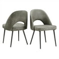 thumbnail image 2 of Weston Home Kolten Upholstered Dining Chairs, Set of 2, Light Gray PU Leather, 2 of 9