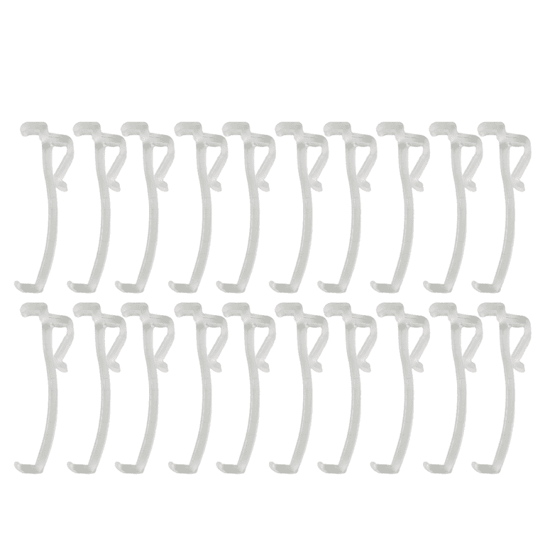 Valance Clips 10pcs 2.5inch Clear Plastic Hidden Retainer Holder Clip for  Window Blind Valance,Horizontal Faux & Wood Blinds Parts