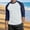 Blue, variant on Men's Casual 3/4 Sleeve T-Shirt, Raglan Sleeve Color Block Loose Fit Round Neck Top for Daily Wear and Hangouts Gray XXXXL