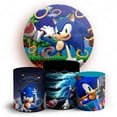 thumbnail image 2 of Fondo de Sonic the Hedgehog para decoración de fiesta de cumpleaños, fondo de fotografía redondo, cubierta cilíndrica para baby shower, accesorios de estudio, 2 of 4