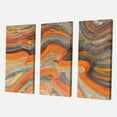 thumbnail image 2 of Designart - Abstract Gilded Orange Waves - Contemporary Gallery-wrapped Canvas, 2 of 2
