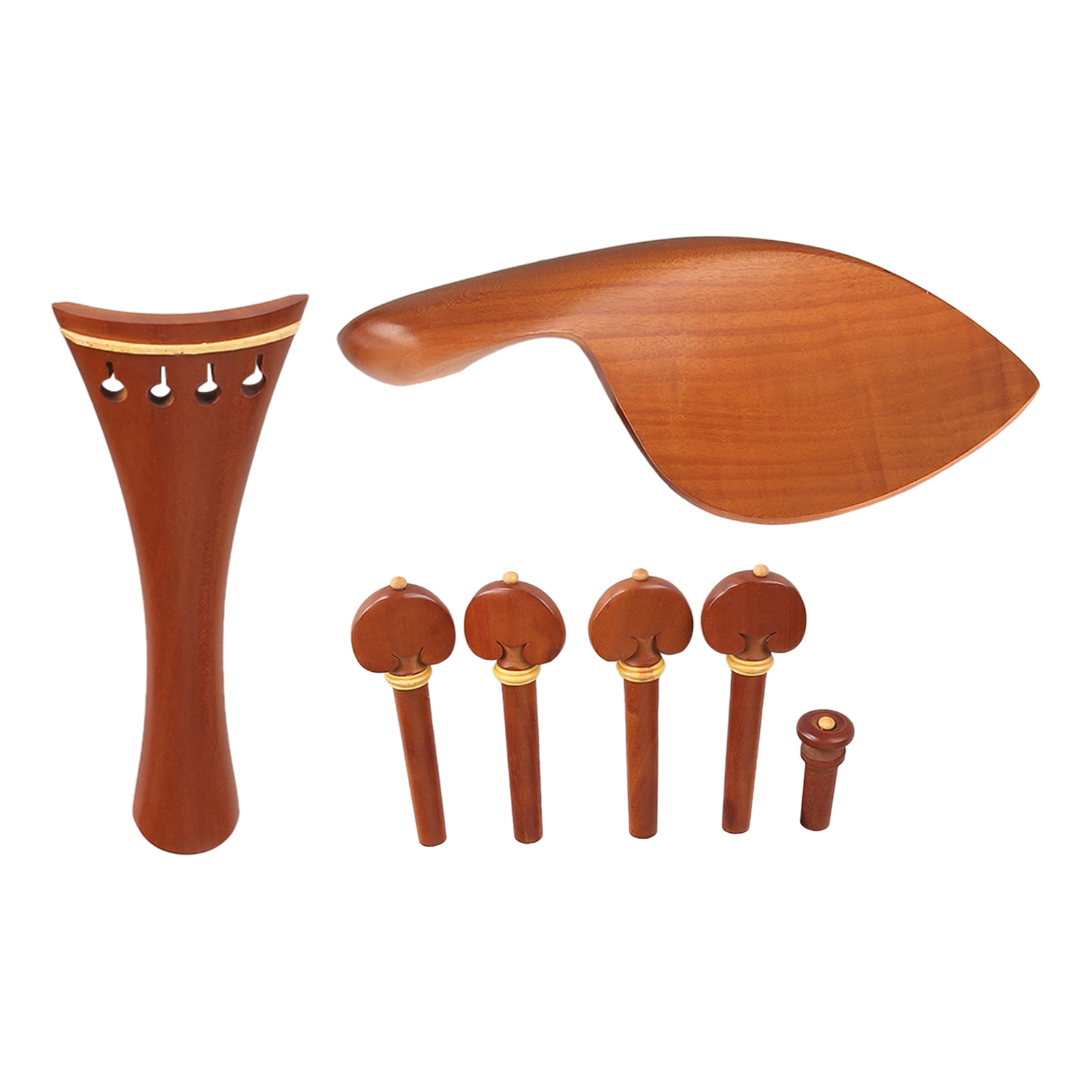 7-Piece Jujube Wood Violin Parts Set Includes 1 Tailpiece 4 Tuning Pegs 1  Chin Rest 1 Endpin Accessories for 4/4 Violin - Walmart.com