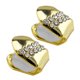 thumbnail image 2 of 2x Parrillas De Dientes De Halloween De Una Sola Parrilla De Cristal Chapado En Oro De 18 Quilates Oro Sunnimix Tapa de dientes chapada en oro de 18 quilates, 2 of 8
