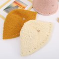 thumbnail image 5 of CoCopeaunts Ladies Bucket Hat Solid Color Lambs Wool Casual Warm Women Girls Basin Cap Rivet Edge Decorate Trend Fisherman Hat, 5 of 8