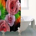 thumbnail image 4 of Pioneer Flower Floral Print Pattern Shower Curtain 36"x72" ,Bathroom Decorative Shower Curtains Set with 12 Hooks,Modern Waterproof Washable Shower Curtain, 4 of 6