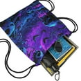thumbnail image 4 of 13.5 x 16.5 Inch Halloween Pattern of Waterproof Drawstring Backpack with Shoe Compartment – Lightweight Dry Wet Separation Gym Bag for Men Women & Teens, 4 of 5