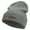 Grey, variant on Bar Pirate Embroidered 12 inch Acrylic Cuffed Long Beanie - Khaki OSFM
