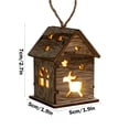 thumbnail image 3 of VOTRUDI Snowflakes Ornaments for Christmas Decoration,Glowing Wooden House Pendant for Creative Christmas Tree Decoration with Snowman, Elks and Snowflake Lighting.,Brown, 3 of 6