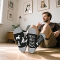 thumbnail image 4 of Funny Father Day Socks for Dad Father Grandpa Brother Men –Novelty Fathers Husband Birthday Gifts–Novelty Fun Crazy Silly Men Sock Christmas Stocking Stuffers, 4 of 7