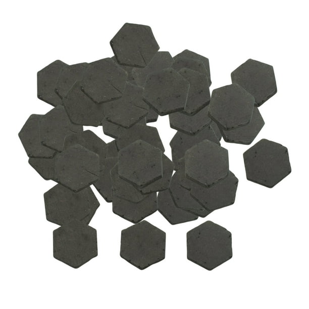 Mini ladrillos de arcilla a escala 1/16, maqueta para bricolaje, diorama, paisaje de jardín, decoración de maquetas 40 piezas hexágono gris