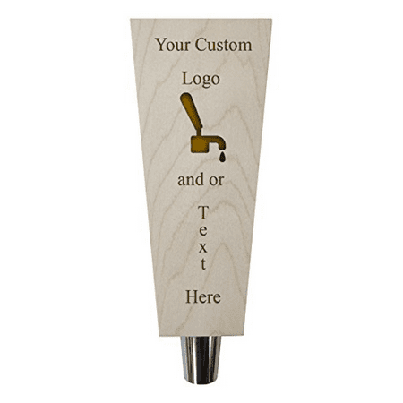 - Custom personalized beer tap handle 3D Laser Engraved with your personalized text. Great for tap rooms, breweries and home kegerators. (6.5 INCH TAPERED)
