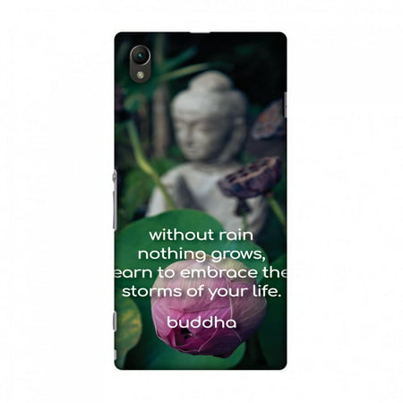 Sony Xperia Z1 L39h Case, Premium Handcrafted Designer Hard Shell Snap On Case Printed Back Cover with Screen Cleaning Kit for Sony Xperia Z1 L39h, Slim, Protective - Buddha Quotes