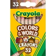 Crayola Crayons, Colors of the World, 32 Piece Count, Multicultural Crayons, Assorted Colors