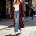 thumbnail image 6 of Brqkzdu Womens Long Cardigan Sweaters Open Front Oversized Ribbed Knit Cardigan Fall Loose Comfy Sweater Cardigan, 6 of 9