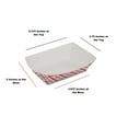 thumbnail image 3 of Mr Miracle Red/White Half Lb Size Paper Food Tray. Rectangle. Dim 5.4x3.75x1.25 inches. Pack of 250, 3 of 5