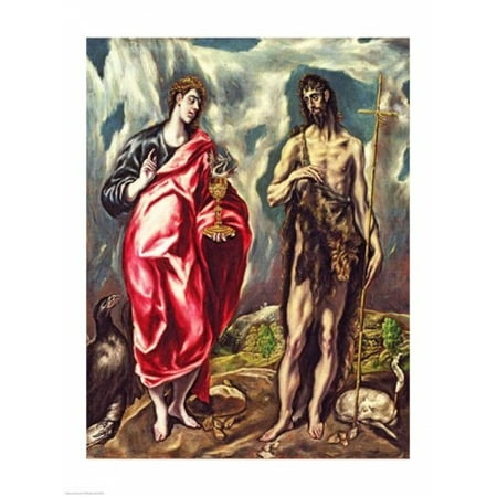 St John the Evangelist and St John the Baptist Canvas Art -...