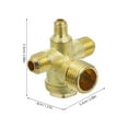 thumbnail image 2 of LOLIPPYY 1Pcs 4-Ways Air Compressor Check Valve Zinc Alloy Golden Non-Return Industrial Use, 2 of 6