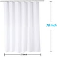 thumbnail image 2 of GFDYREE Fabric Shower Curtain Liner 72x78 Inch, Weighted Soft Cloth White Shower Curtain or Liner 78 Inches Length, Machine Washable, 2 of 6