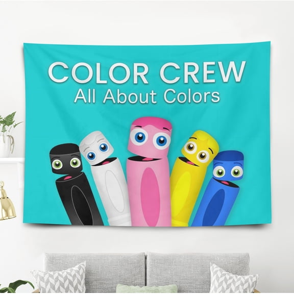 Babyfirst Color Crew-Theme Anti-pilling Tapestry Gift Wall Hanging Backdrop for Room Bedroom Girls Fans Background Banner Party Birthday Supplies Decor59"×39"(150cm*100cm)