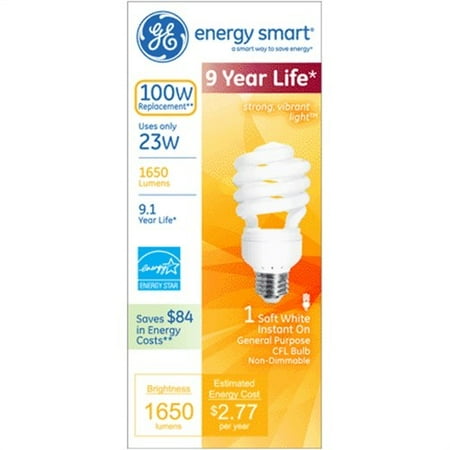 14w Mini Twist - G E Lighting 42111 23-Watt Mini Twist CFL Bulb
