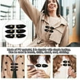 thumbnail image 4 of 15 Pairs Metal Buckle Fasteners for Black Dress Duffle Coats Cardigans with PU Switch Trumpet Design, 4 of 6