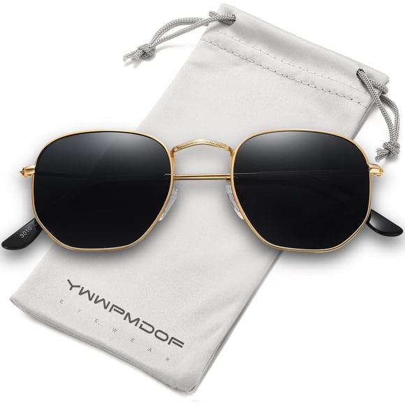 Gafas de sol YWWPMDOF polarizadas cuadradas hexagonales UV400 para mujeres y hombres