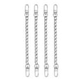 thumbnail image 2 of 4 Pack 7.9 Inch Bag Flat Chain Strap Purse Extender with Alloy Clasps Handbag Chain Straps Metal Bag Strap Replacement Purse Clutches Handles - , 20x1.2cm, 2 of 8
