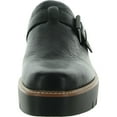 thumbnail image 2 of Naturalizer Womens Wayde Leather Flatform Slip-On Shoes Black 9 Medium (B,M), 2 of 3