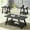 Charcoal, variant on Contemporary Replicated Wood Coffee Table In Charcoal, With Extra Shelf Storage And Wide-angled Leg Standing Charcoal Beauty