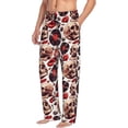 thumbnail image 3 of Mens Pajama Pants - Soft Sleep & Lounge Pants for Men, record lips Skull Cuteness Casual PJ Bottoms Pants with Pockets, 3 of 5