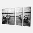 thumbnail image 2 of Bancs sur Pont au Bord de l'Eau - Impression sur Toile, 2 of 3