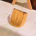 thumbnail image 4 of Minimalist Chunky Ring for Women Geometric  Statement Thick Finger Bands Stacking Rings Stainless Steel Thumb Band Fashion Jewelry, 4 of 12
