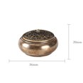 thumbnail image 3 of MasteelfCA 2pcs Brass Desktop Burner Retro Mini Censer Incense Holder for Home Office, 3 of 8