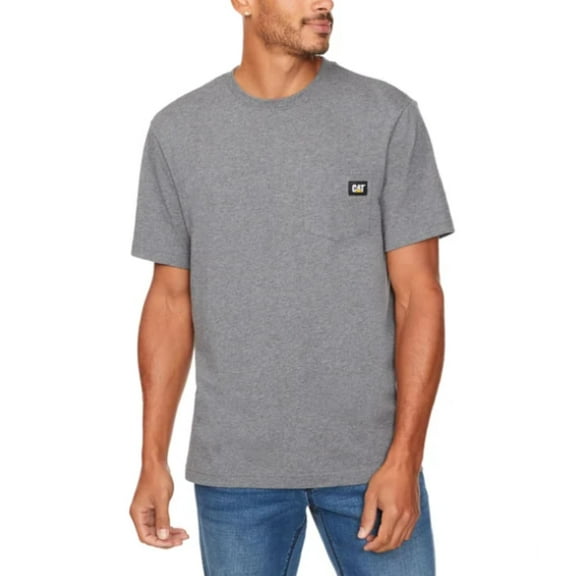 Caterpillar Men's Trademark T-Shirt (US, Alpha, XX-Large, Regular, Regular, Gray)
