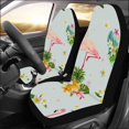 thumbnail image 1 of ABPHQTO Juego de 2 fundas para asientos de coche, flamenco, pájaro y flores tropicales, Protector Universal para asientos delanteros de coche, apto para coche, SUV, sedán, camión, 1 of 3