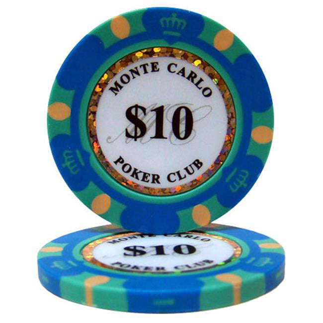 50pcs Ultimate Casino Laser Clay Poker Chips $10 