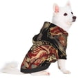 thumbnail image 2 of Fotbe Gothic Eastern Floral Skull Sudadera con Estampado para Perros Pequeños – Suéter con Capucha para Mascotas, Tela Suave de Forro Polar con Bolsillo-Large, 2 of 7