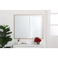 thumbnail image 3 of Metal frame rectangle mirror 30 inch in Brass, 3 of 7
