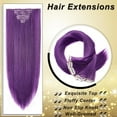 thumbnail image 4 of MY-LADY 26Inches 8Pcs/Set 18 Clips in Hair Extensions Straight Hairpieces Heat Resistant Synthetic Fiber Full Head Clip in Hair Hairpieces, 4 of 8